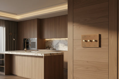 Brass Light Switch 3 Gang