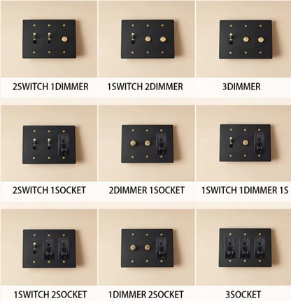 Brass Light Switch 3 Gang