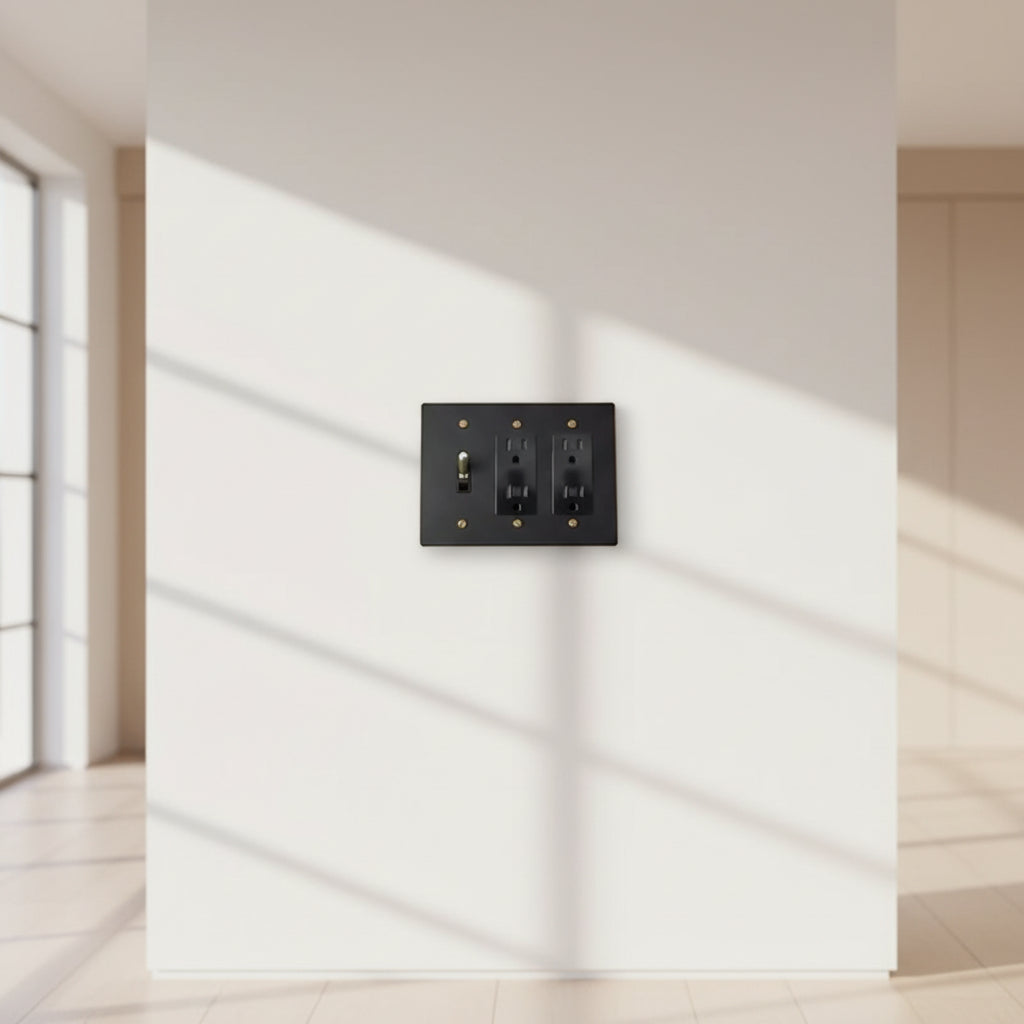 Brass Light Switch 3 Gang