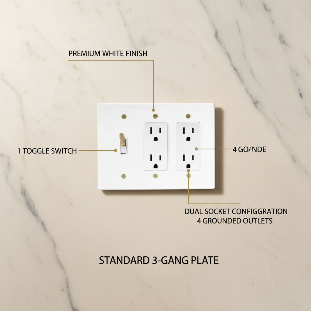 Brass Light Switch 3 Gang