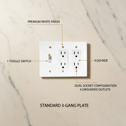 Brass Light Switch 3 Gang
