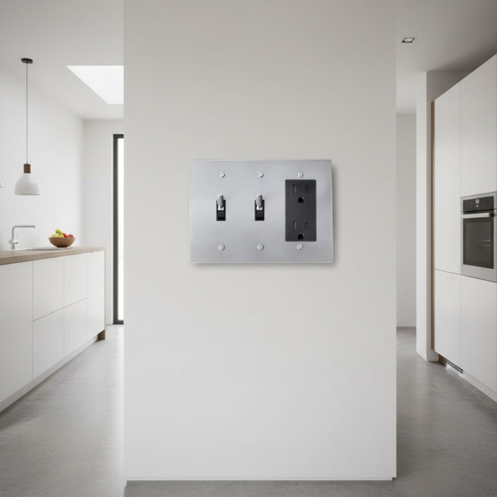 Brass Light Switch 3 Gang