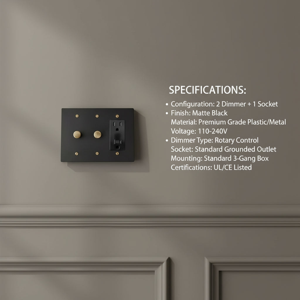 Brass Light Switch 3 Gang