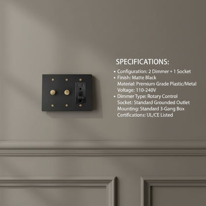 Brass Light Switch 3 Gang