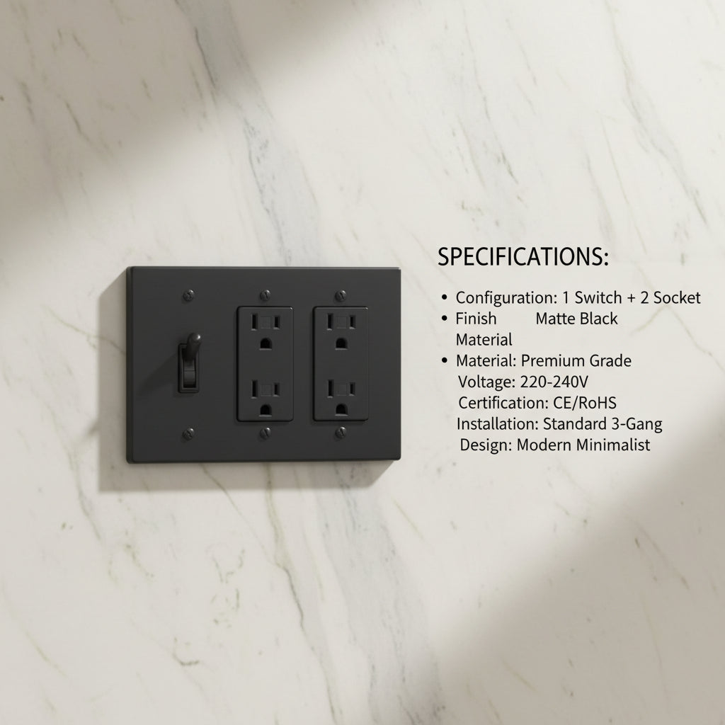 Brass Light Switch 3 Gang