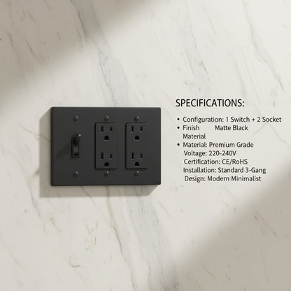 Brass Light Switch 3 Gang