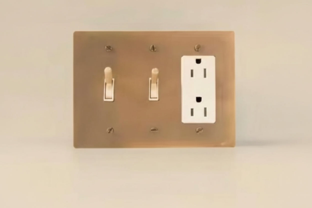 Brass Light Switch 3 Gang