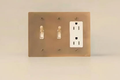 Brass Light Switch 3 Gang