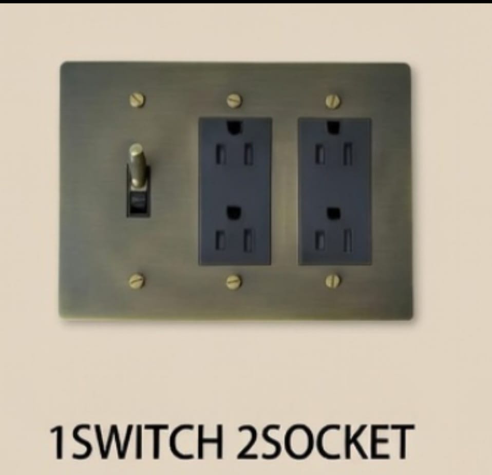 Brass Light Switch 3 Gang