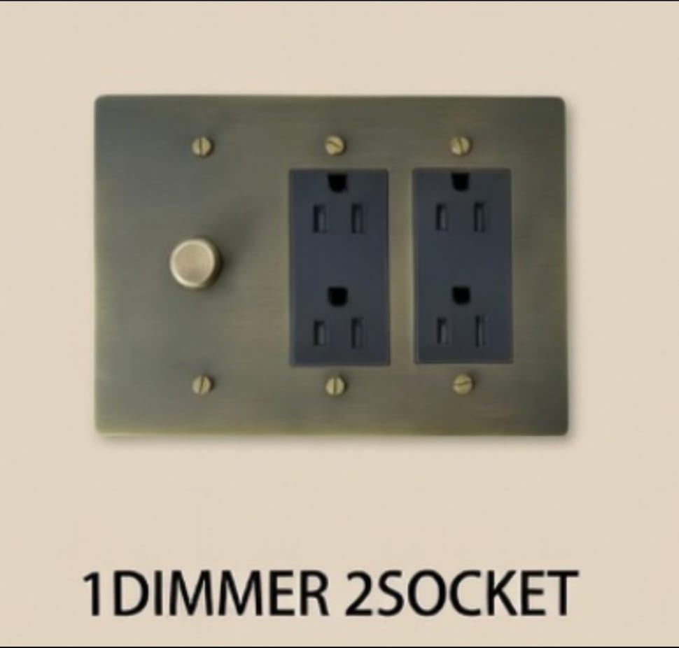 Brass Light Switch 3 Gang