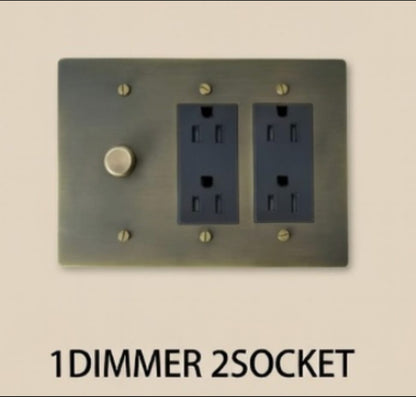 Brass Light Switch 3 Gang
