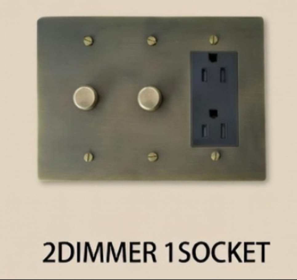 Brass Light Switch 3 Gang