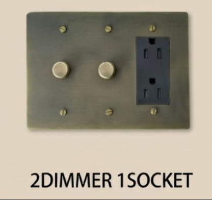 Brass Light Switch 3 Gang