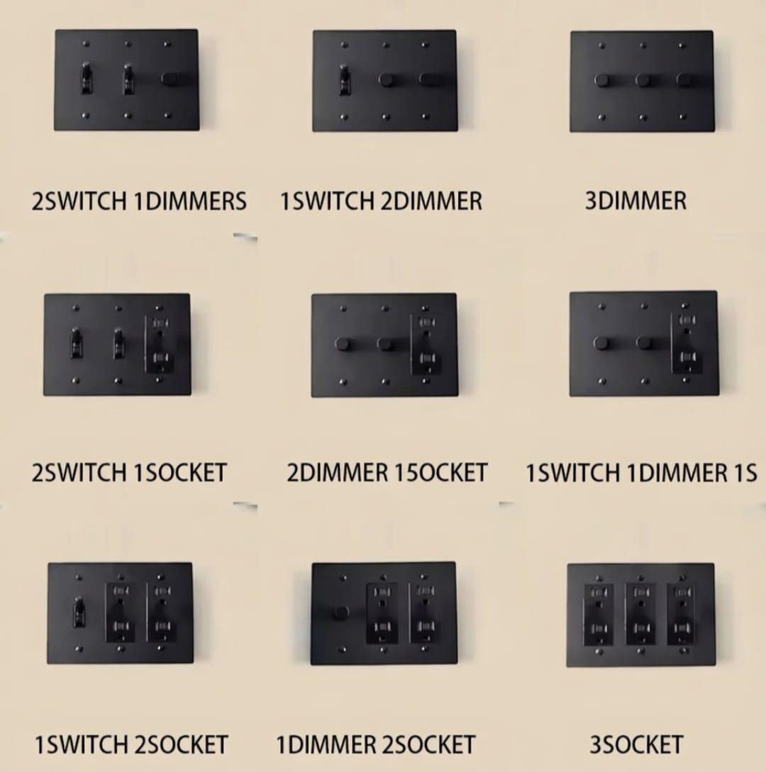 Brass Light Switch 3 Gang