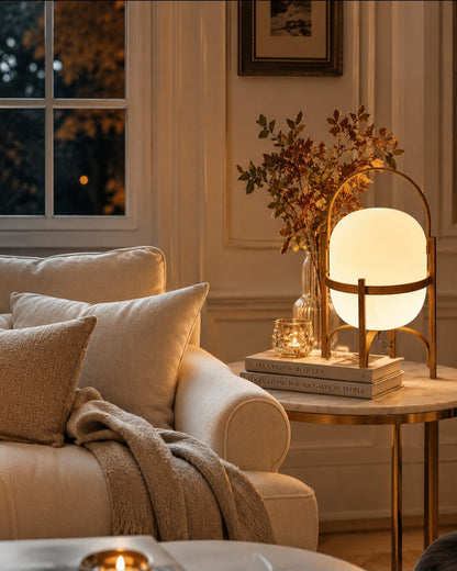 Cesta Wooden Lantern Table Lamp