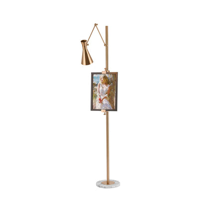 MARMORA Gold Marble Floor Lamp