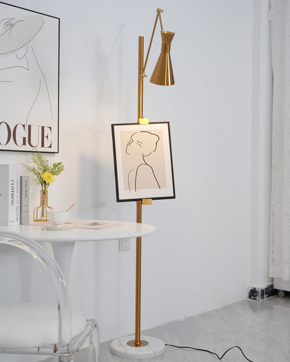 MARMORA Gold Marble Floor Lamp