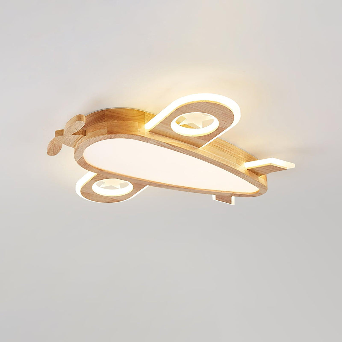 Wood Airplane Ceiling Lamp - Decormote