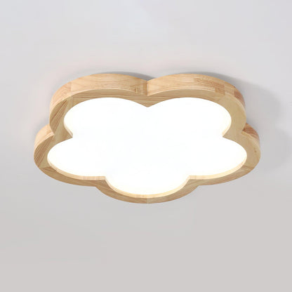Wooden Flowers Ceiling Lamp