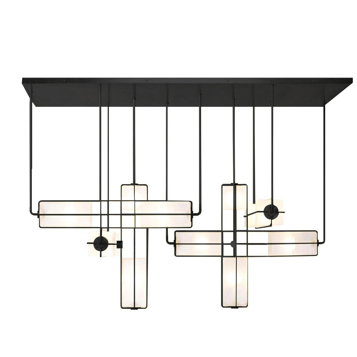 GHIACCIO Sandblasted Glass Cube Chandelier