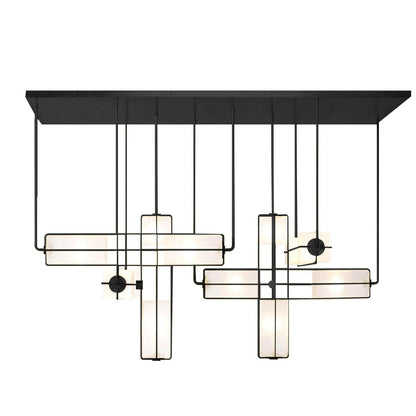 GHIACCIO Sandblasted Glass Cube Chandelier