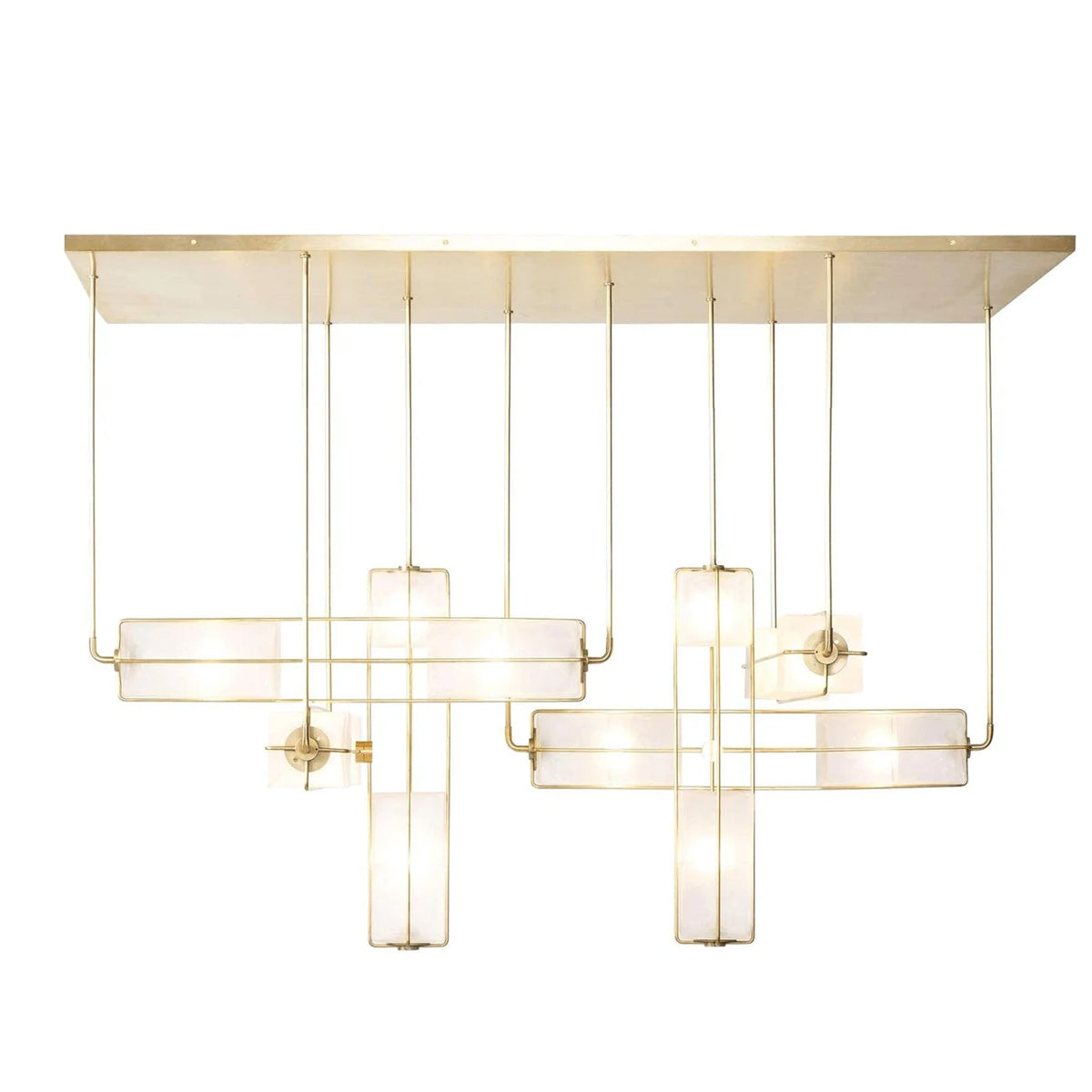 GHIACCIO Sandblasted Glass Cube Chandelier