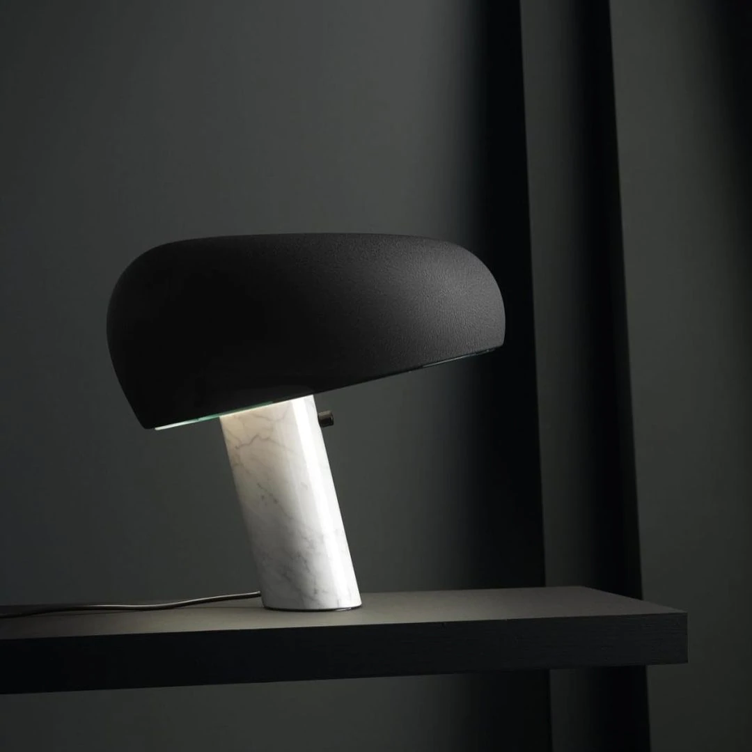 Luna Marble Lamp – Italian Carrara Marble Designer Table Lamp