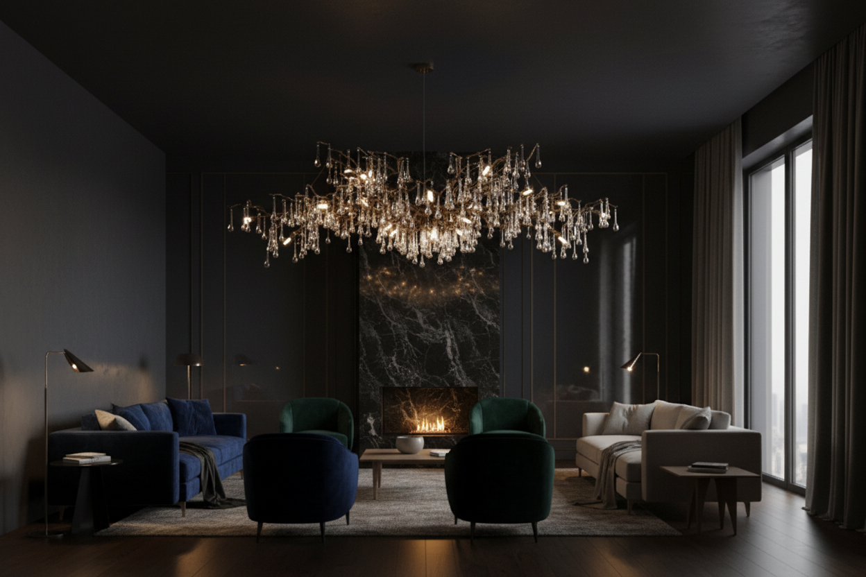 Branch Chandelier in Luxury Room