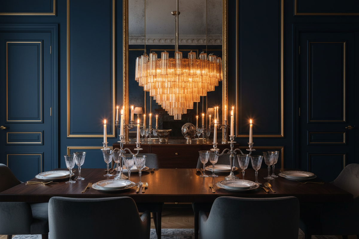 Chandelier over Dining Table