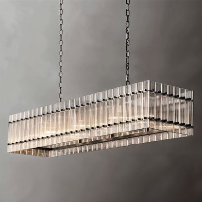 Luxe Prism Linear Crystal Chandelier