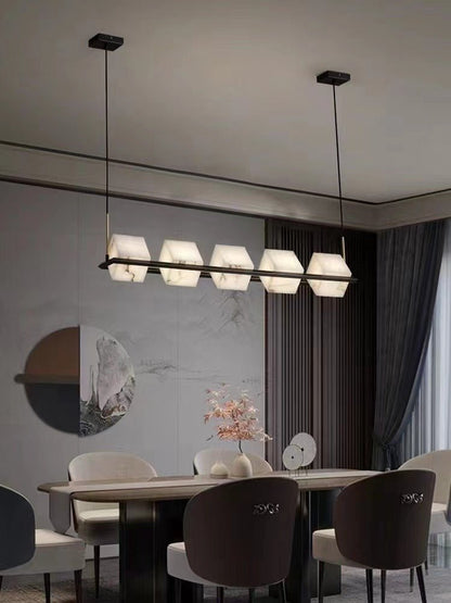 SCRIGNO Alabaster Box Chandelier