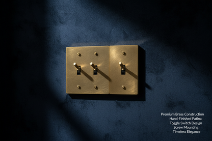 Retro Brass Panel Plate Toggle