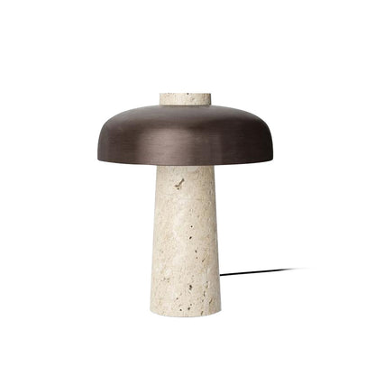 Travertine Halo Table Lamp