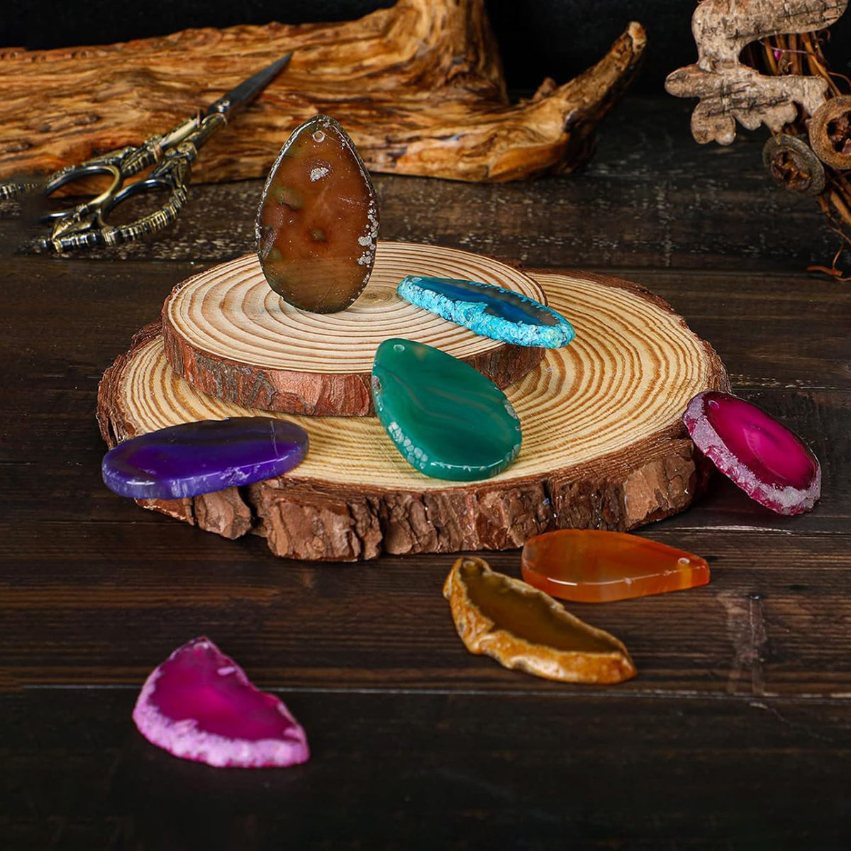 AGATHA Natural Agate Chandelier