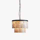 OSTRICA Mother of Pearl Tiered Chandelier