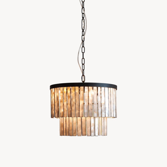 OSTRICA Mother of Pearl Tiered Chandelier