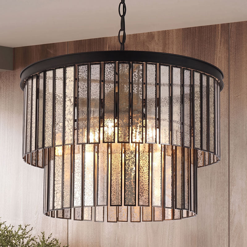OSTRICA Mother of Pearl Tiered Chandelier