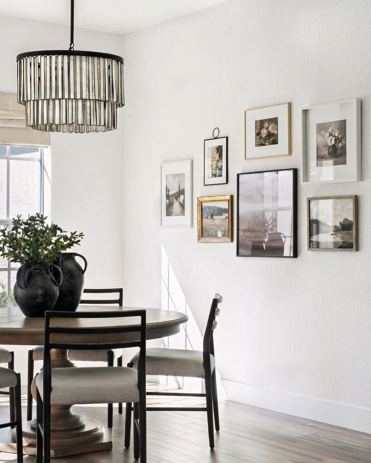 OSTRICA Mother of Pearl Tiered Chandelier