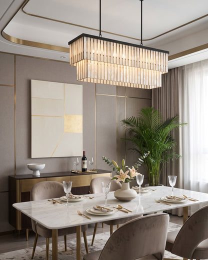 OSTRICA Mother of Pearl Tiered Chandelier