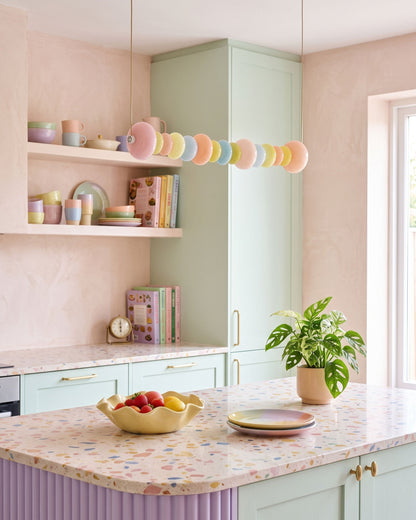 CARAMELLA Pastel Glass Bead Linear Pendant Light