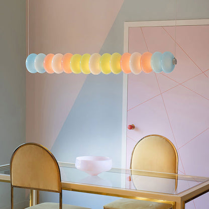CARAMELLA Pastel Glass Bead Linear Pendant Light