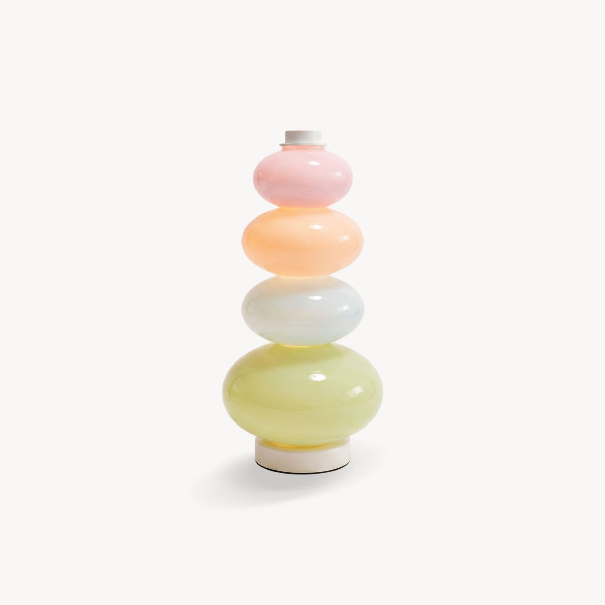 CARAMELLA Stacked Pastel Glass Table Lamp