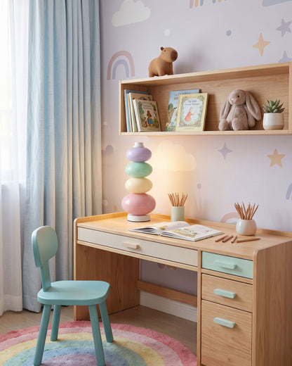CARAMELLA Stacked Pastel Glass Table Lamp