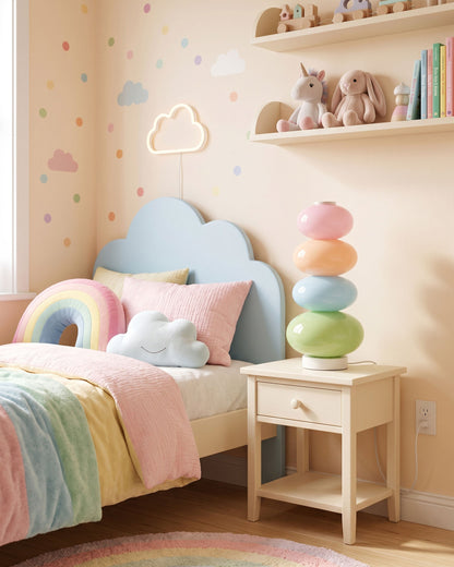CARAMELLA Stacked Pastel Glass Table Lamp