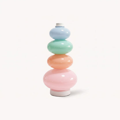 CARAMELLA Stacked Pastel Glass Table Lamp