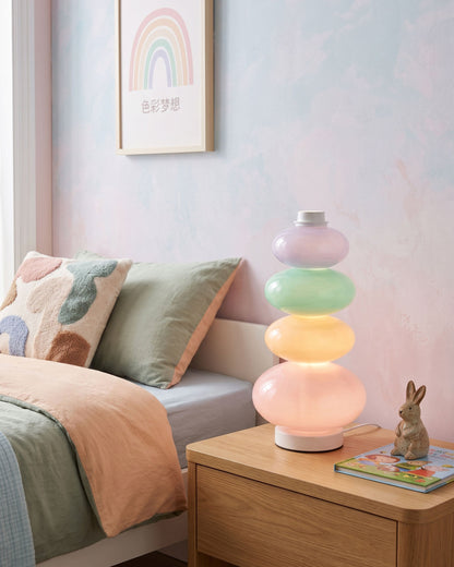 CARAMELLA Stacked Pastel Glass Table Lamp