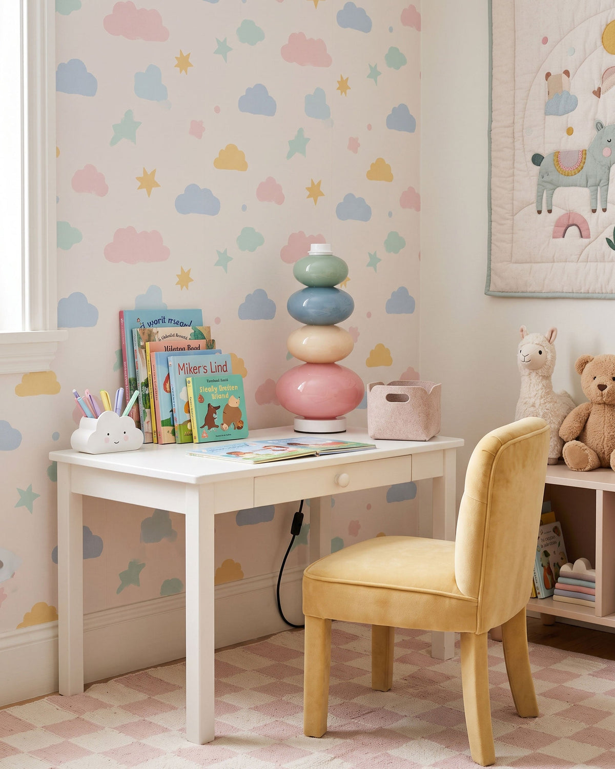 CARAMELLA Stacked Pastel Glass Table Lamp
