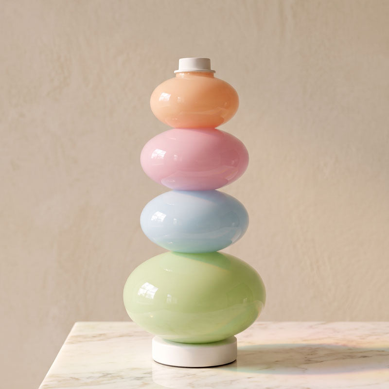 CARAMELLA Stacked Pastel Glass Table Lamp