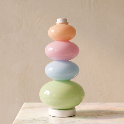 CARAMELLA Stacked Pastel Glass Table Lamp