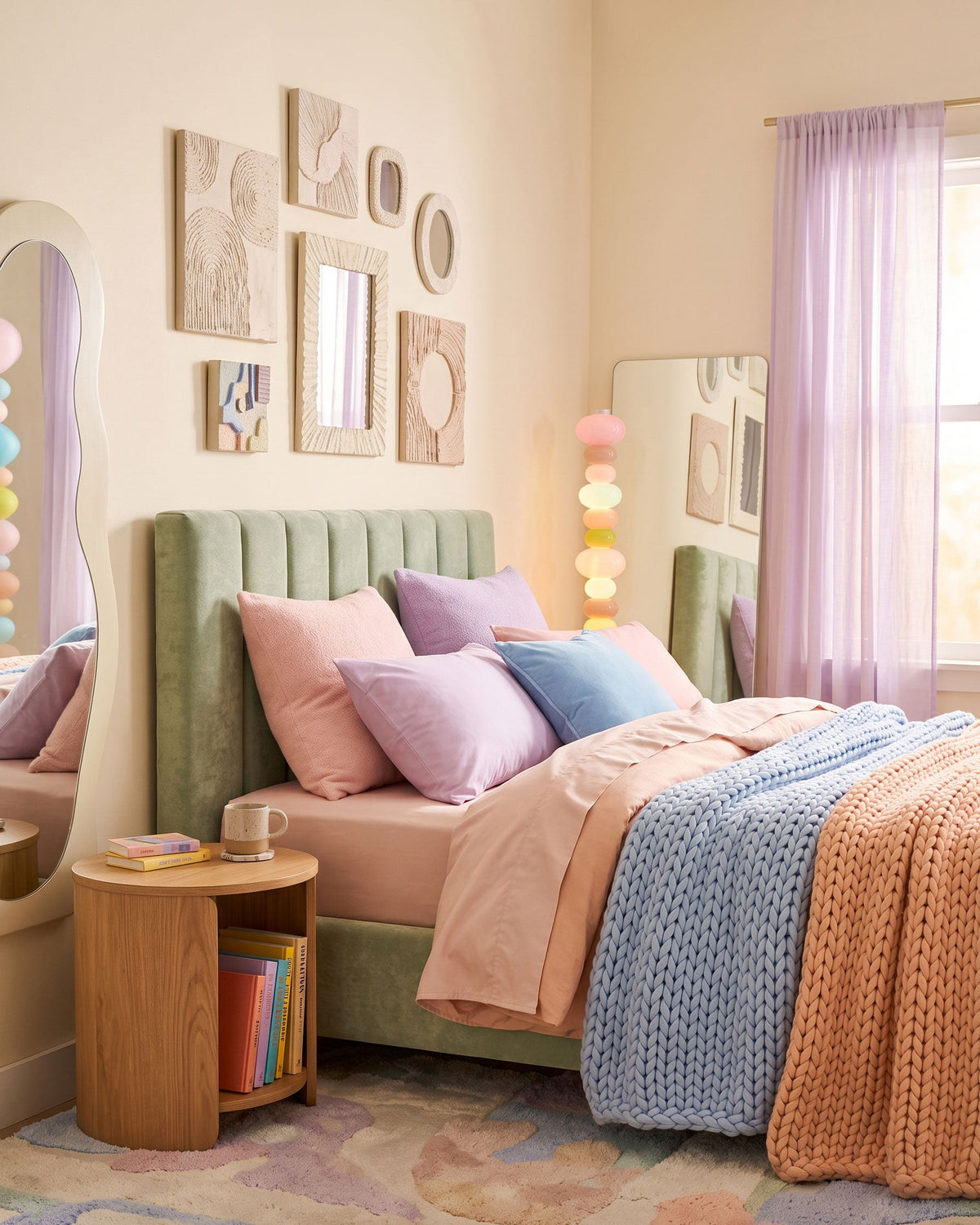 CARAMELLA Stacked Pastel Glass Floor Lamp